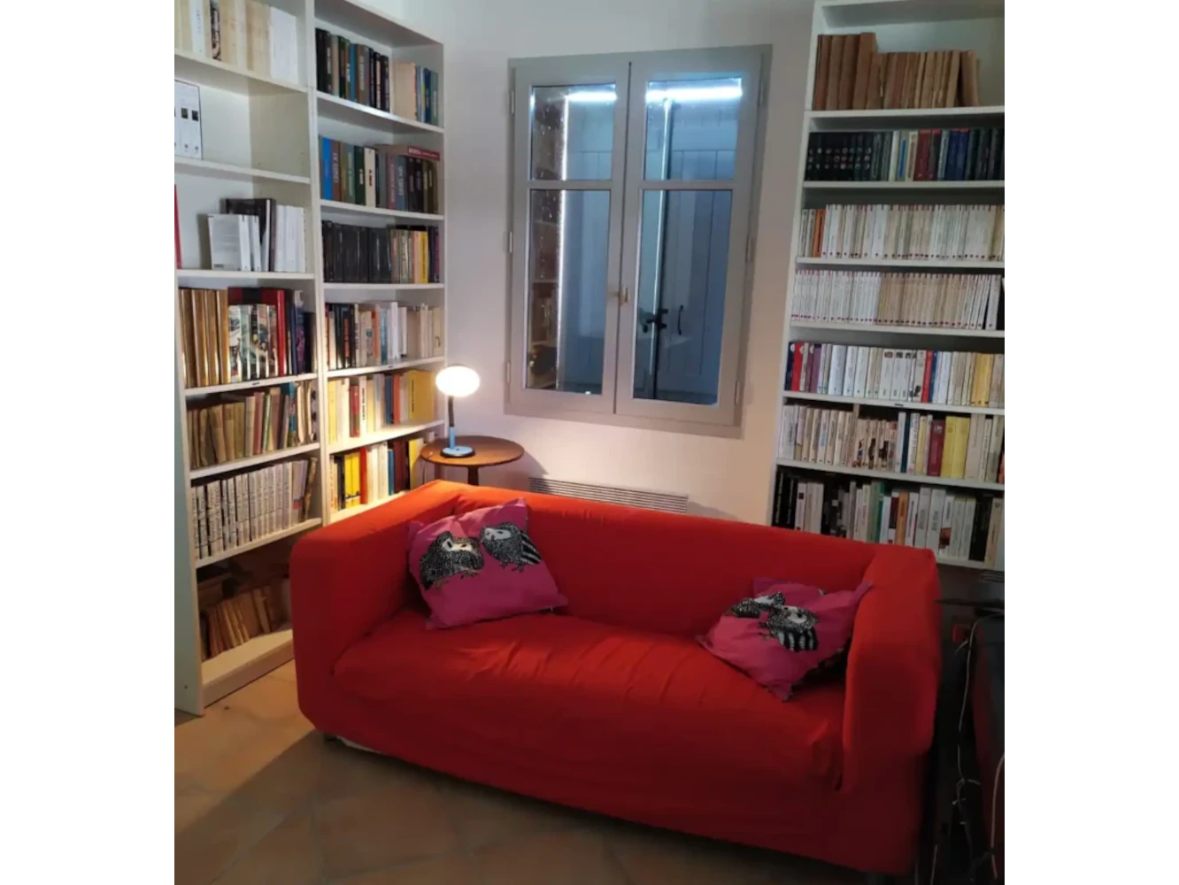A reading corner.